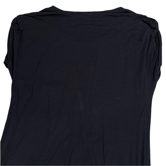 Splendid size medium thin solid black short sleeve midi dress, scoop neck, EUC - Picture 12 of 16